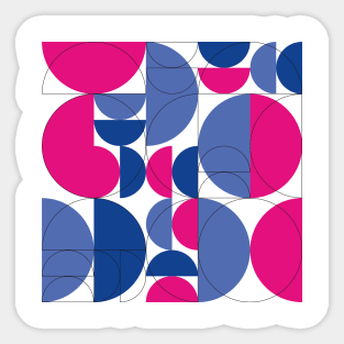 BISEXUAL ABSTRACT CIRCLE PRIDE DESIGN LGBT Sticker